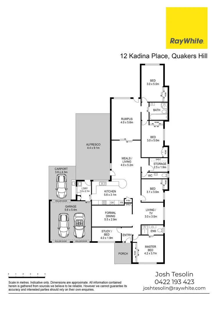Floorplan of Homely house listing, 12 Kadina Place, Quakers Hill NSW 2763