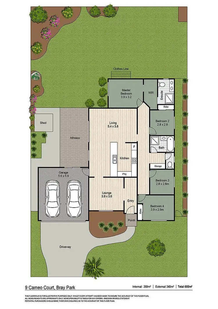 Floorplan of Homely house listing, 9 Cameo Court, Bray Park QLD 4500