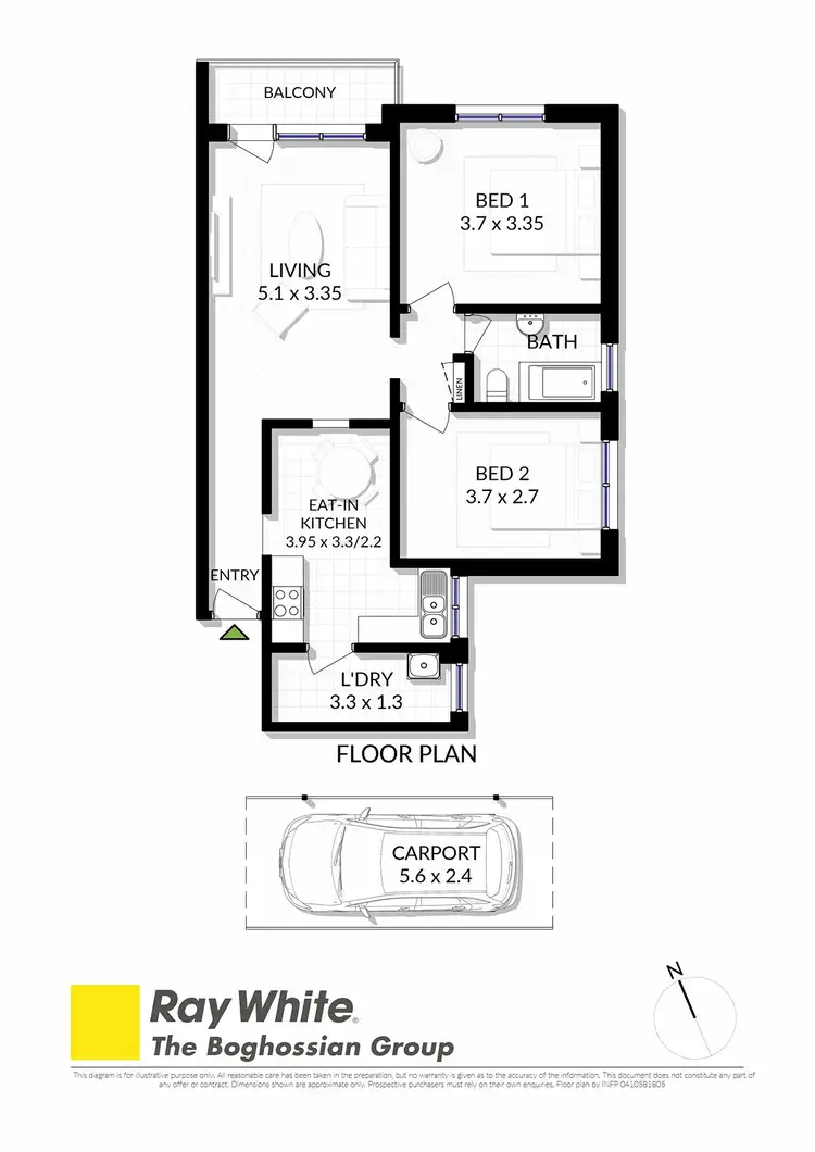 Floorplan of Homely unit listing, 7/20 Benaroon Road, Lakemba NSW 2195