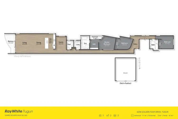 Floorplan of Homely unit listing, 202/239 Golden Four Drive, Bilinga QLD 4225