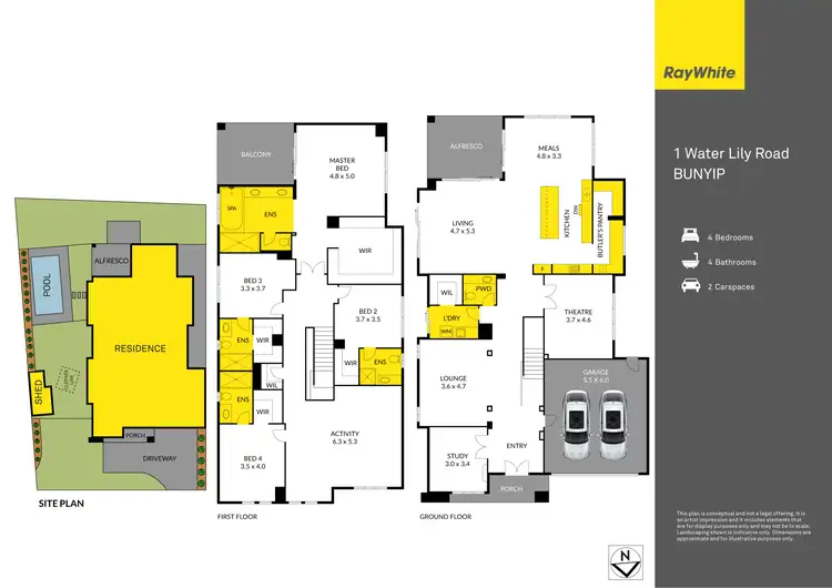 Floorplan of Homely house listing, 1 Water Lily Road, Bunyip VIC 3815