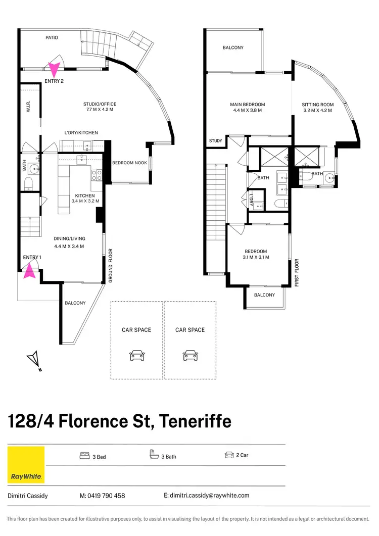 Floorplan of Homely apartment listing, 128/4 Florence Street, Teneriffe QLD 4005
