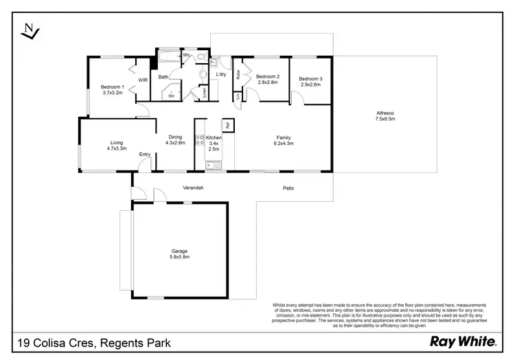Floorplan of Homely house listing, 19 Colisa Crescent, Regents Park QLD 4118