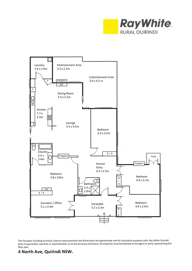 Floorplan of Homely house listing, 4 North Avenue, Quirindi NSW 2343