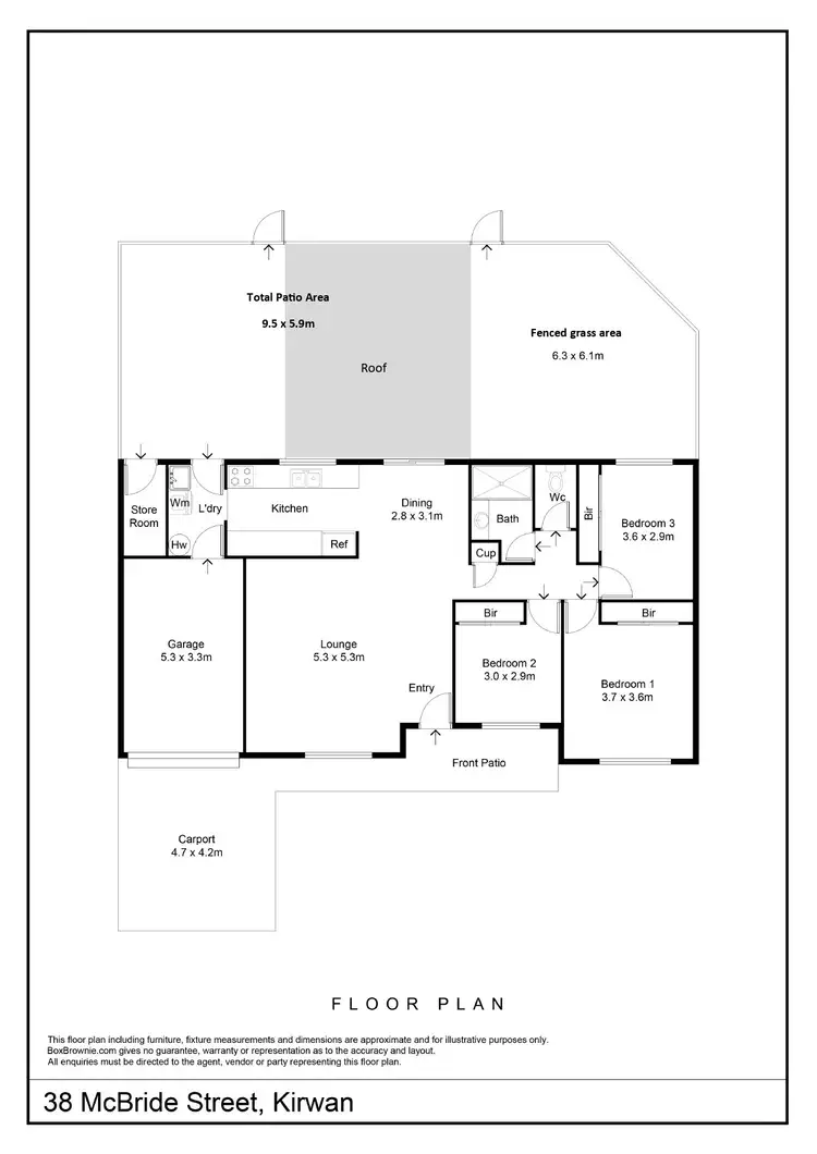 Floorplan of Homely house listing, 38 McBride Street, Kirwan QLD 4817