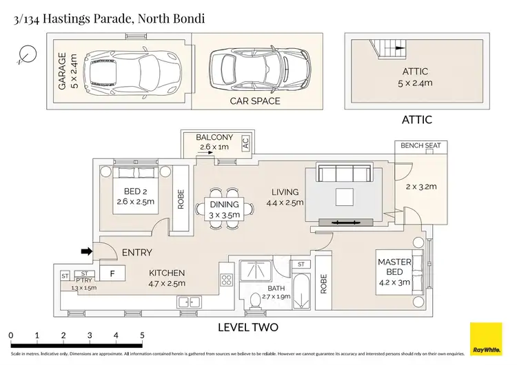 Floorplan of Homely apartment listing, 3/134 Hastings Parade, North Bondi NSW 2026