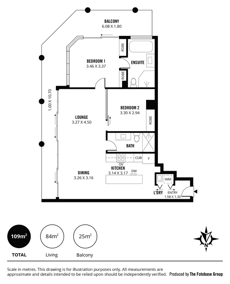 Floorplan of Homely apartment listing, 1506/96 North Terrace, Adelaide SA 5000