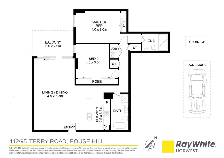 Floorplan of Homely apartment listing, 112/9D Terry Road, Rouse Hill NSW 2155