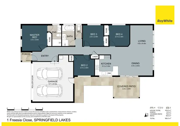 Floorplan of Homely house listing, 1 Freesia Close, Springfield Lakes QLD 4300