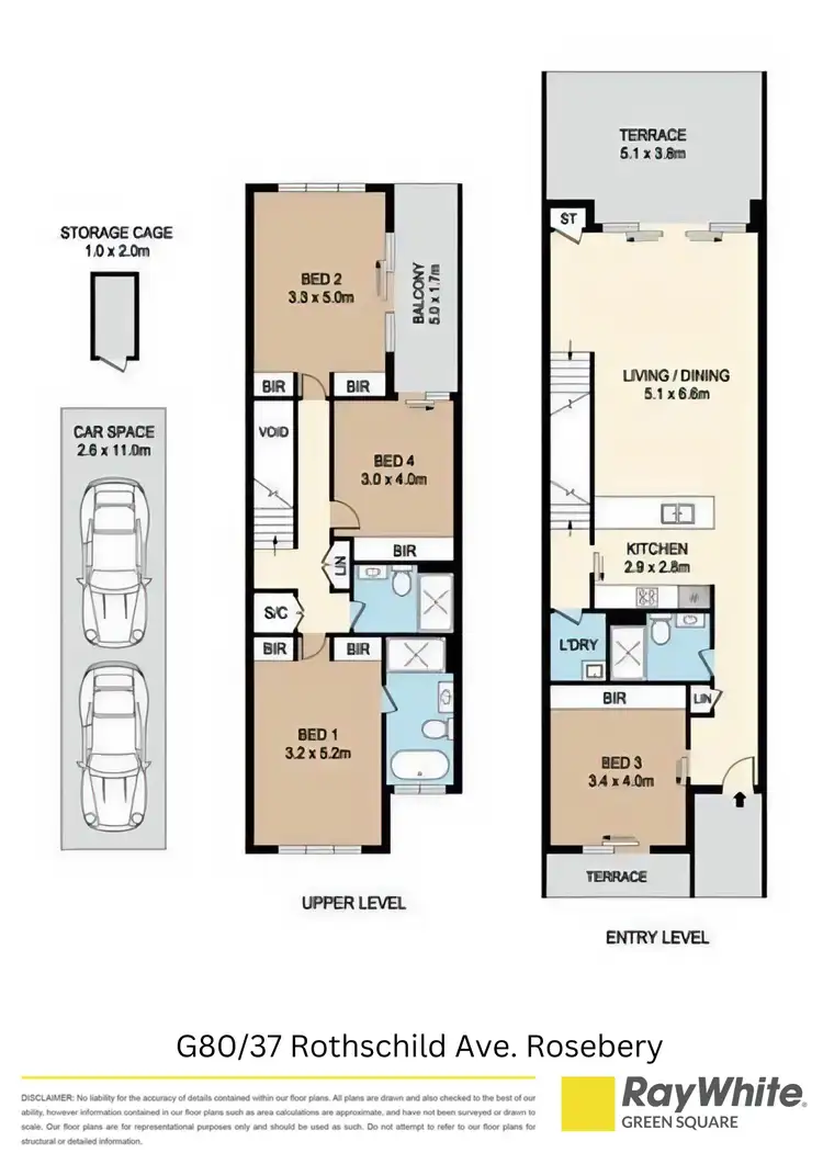 Floorplan of Homely townhouse listing, G80/37 Rothschild Avenue, Rosebery NSW 2018