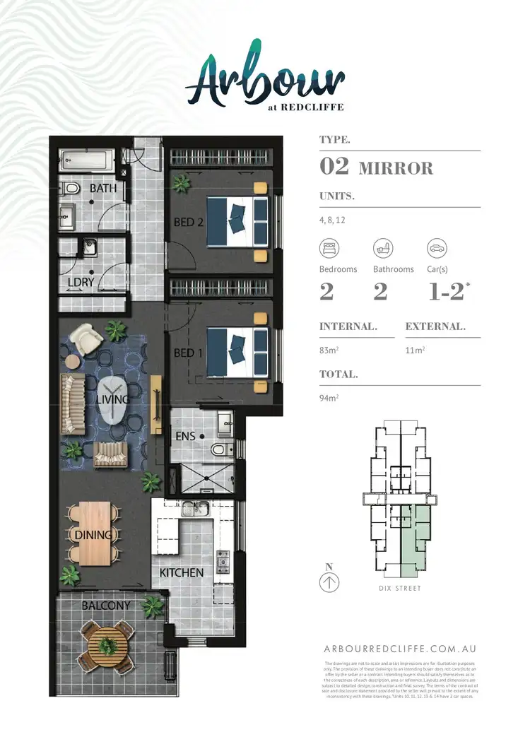 Floorplan of Homely unit listing, 8/20 Dix Street, Redcliffe QLD 4020