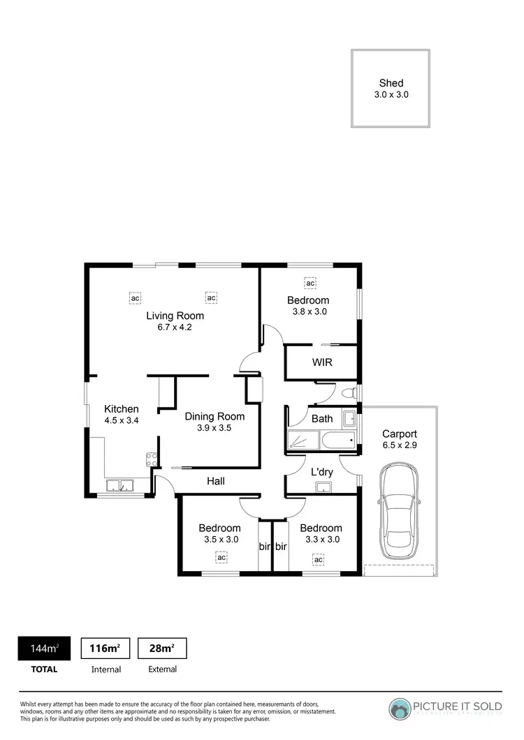 Floorplan of Homely house listing, 1 Curtis Court, Happy Valley SA 5159