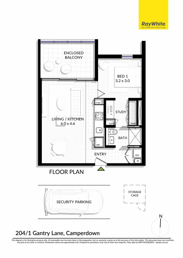 Floorplan of Homely apartment listing, 204/1 Gantry Lane, Camperdown NSW 2050