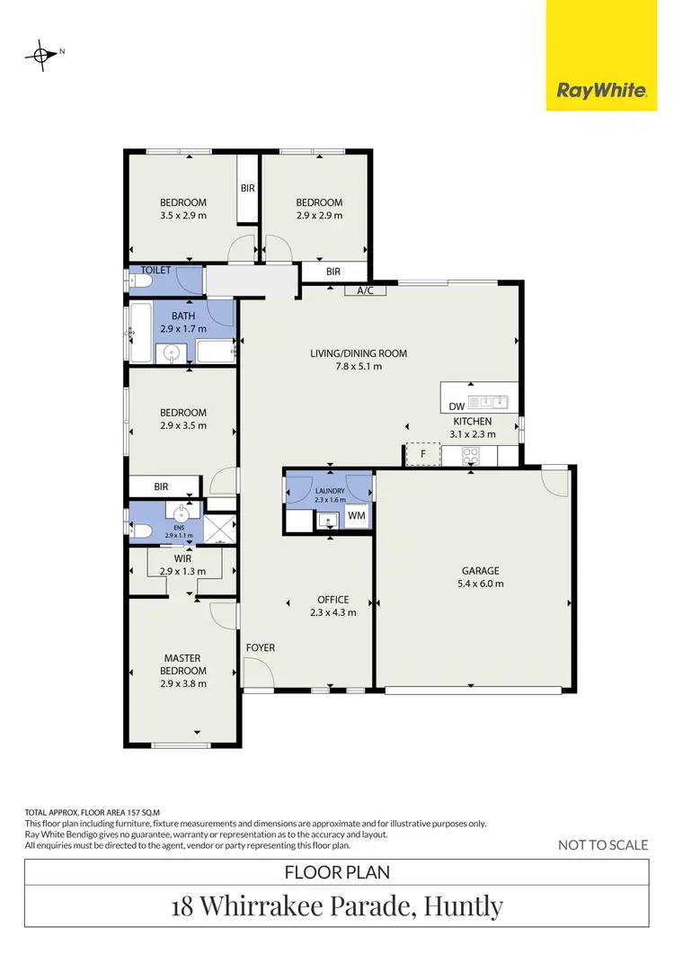 Floorplan of Homely house listing, 18 Whirrakee Parade, Huntly VIC 3551
