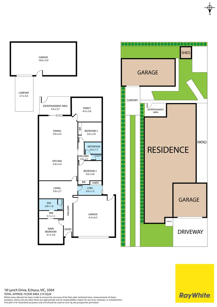 Floorplan of Homely house listing, 18 Lynch Drive, Echuca VIC 3564