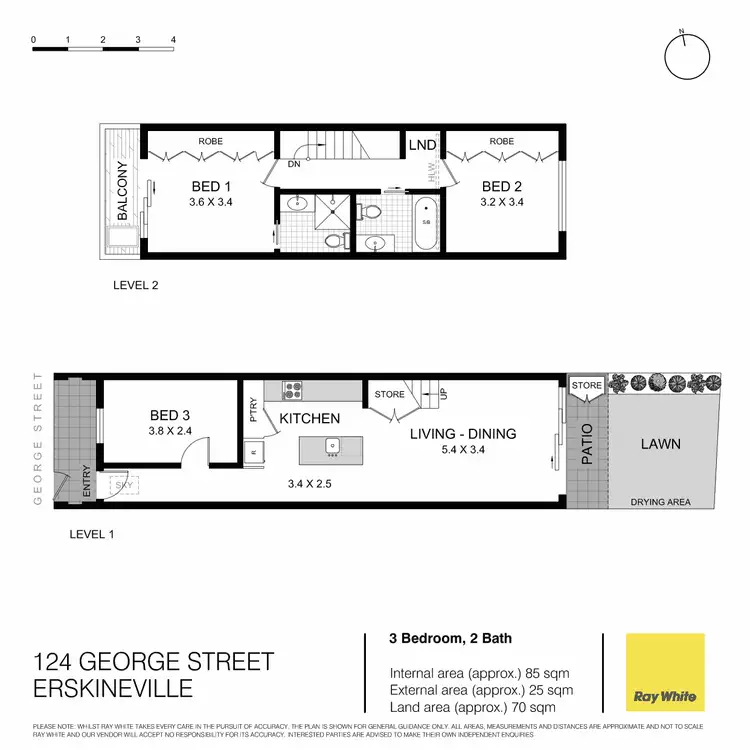 Floorplan of Homely house listing, 124 George Street, Erskineville NSW 2043