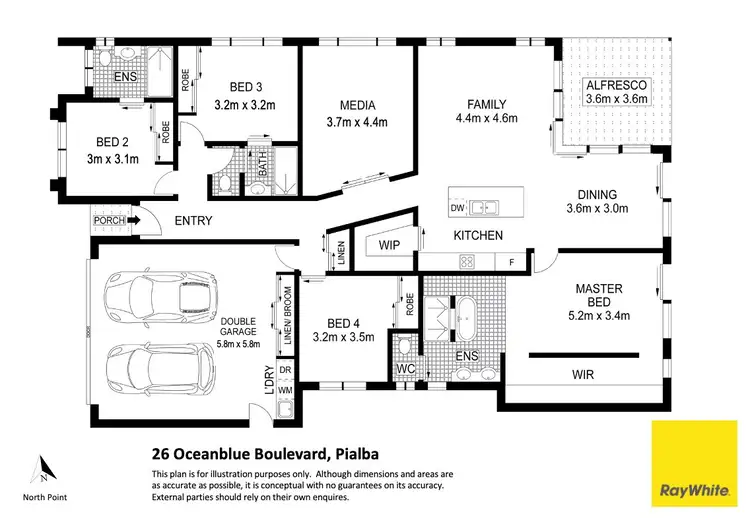 Floorplan of Homely house listing, 26 Oceanblue Boulevard, Pialba QLD 4655
