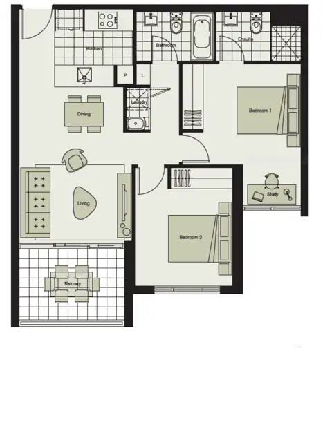 Floorplan of Homely apartment listing, 305/9 Machinery Street, Bowen Hills QLD 4006