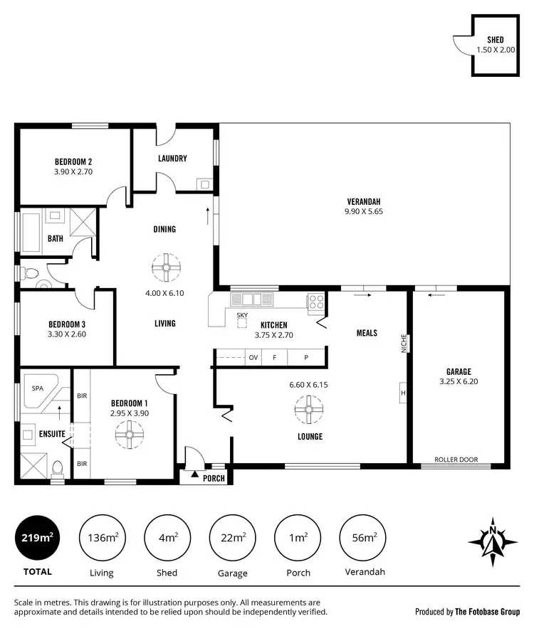 Floorplan of Homely house listing, 1 Peasy Place, Reynella East SA 5161