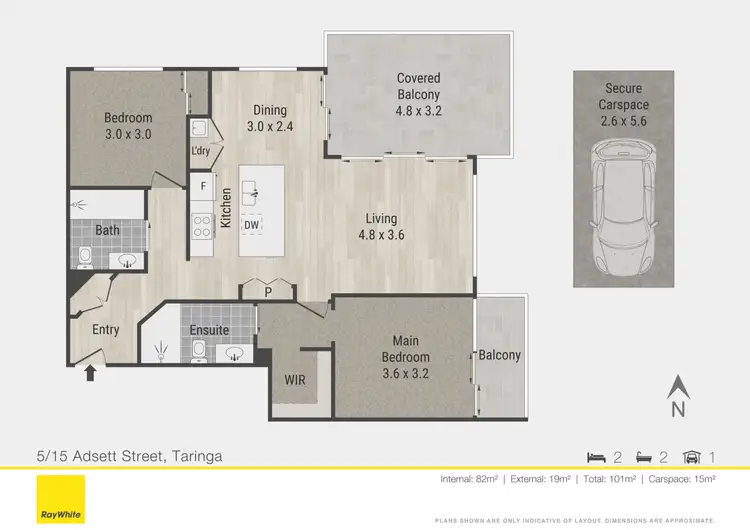 Floorplan of Homely apartment listing, 5/15 Adsett Street, Taringa QLD 4068