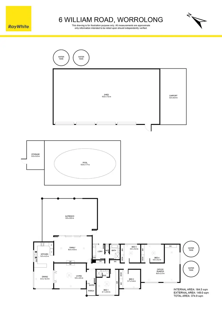Floorplan of Homely house listing, 6 William Road, Worrolong SA 5291