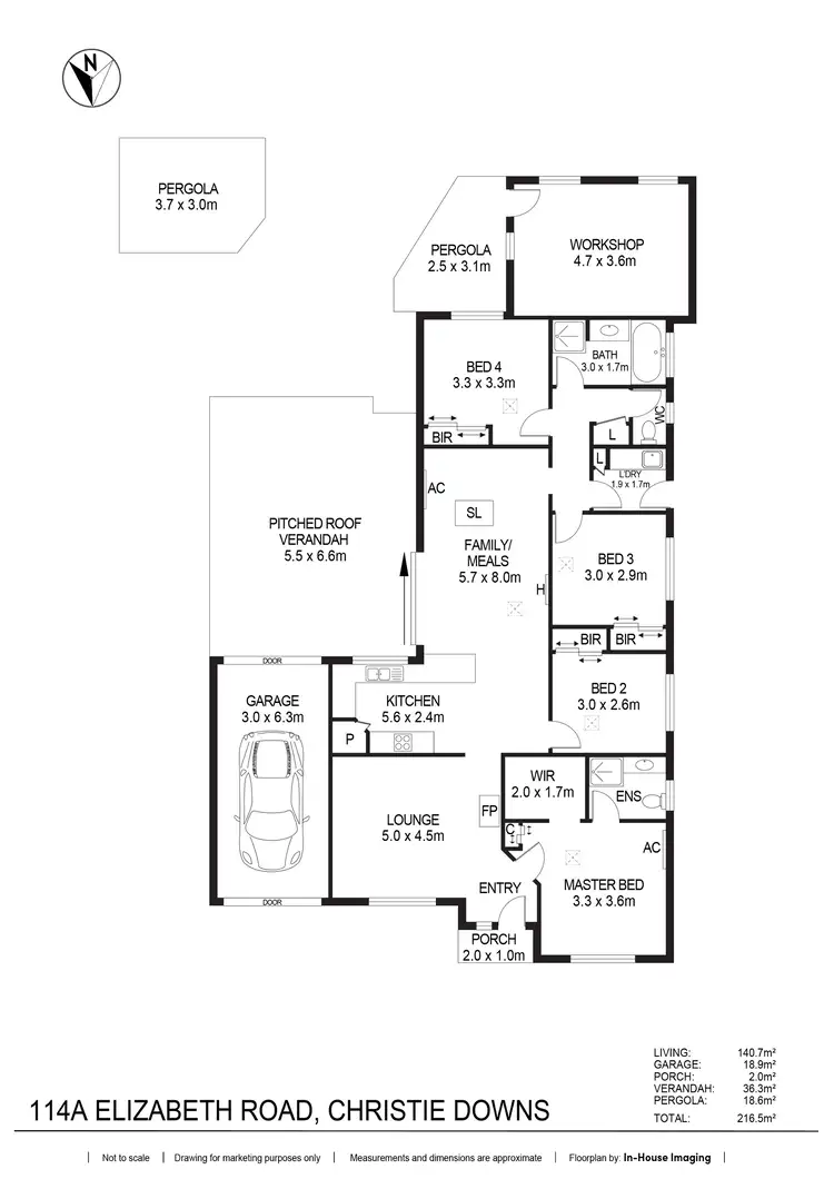 Floorplan of Homely house listing, 114A Elizabeth Road, Christie Downs SA 5164