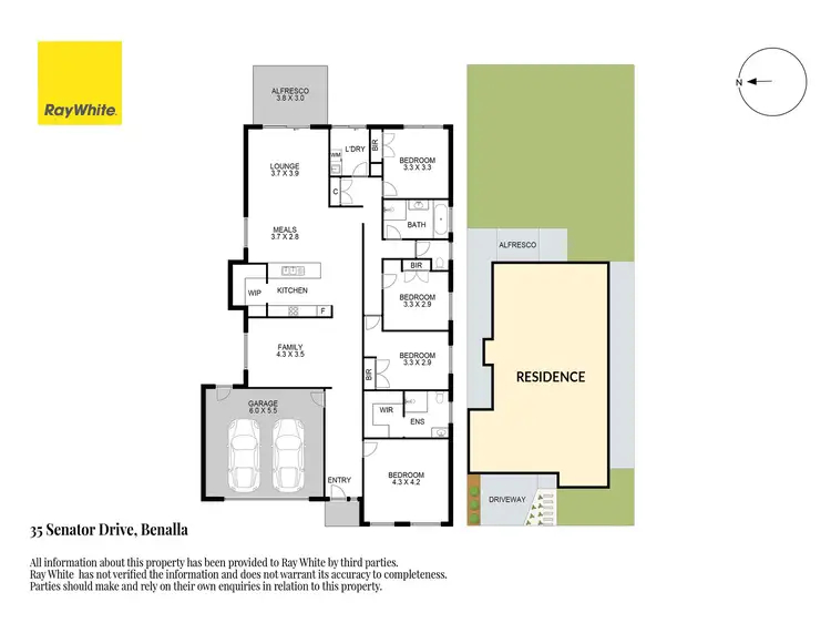 Floorplan of Homely house listing, 35 Senator Drive, Benalla VIC 3672