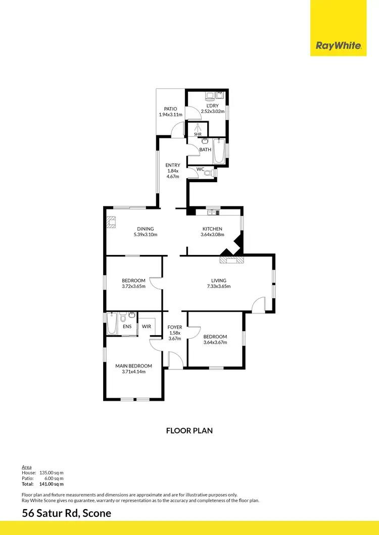 Floorplan of Homely house listing, 59 Satur Road, Scone NSW 2337