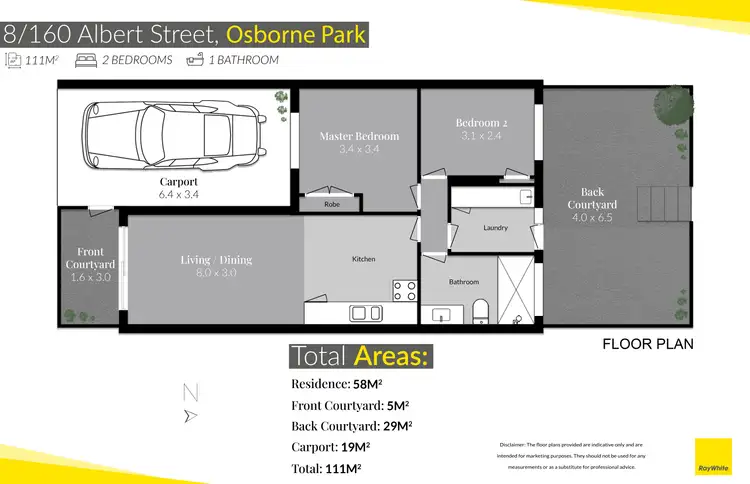 Floorplan of Homely villa listing, 8/160 Albert Street, Osborne Park WA 6017
