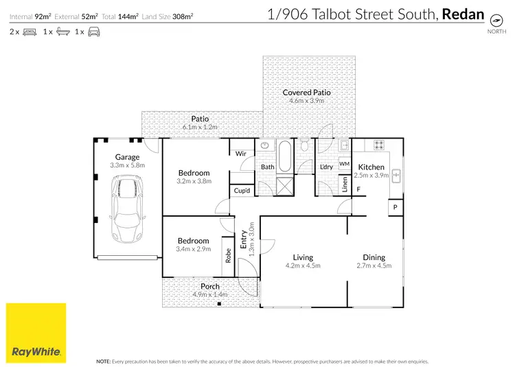 Floorplan of Homely house listing, 1/906 Talbot Street South, Redan VIC 3350