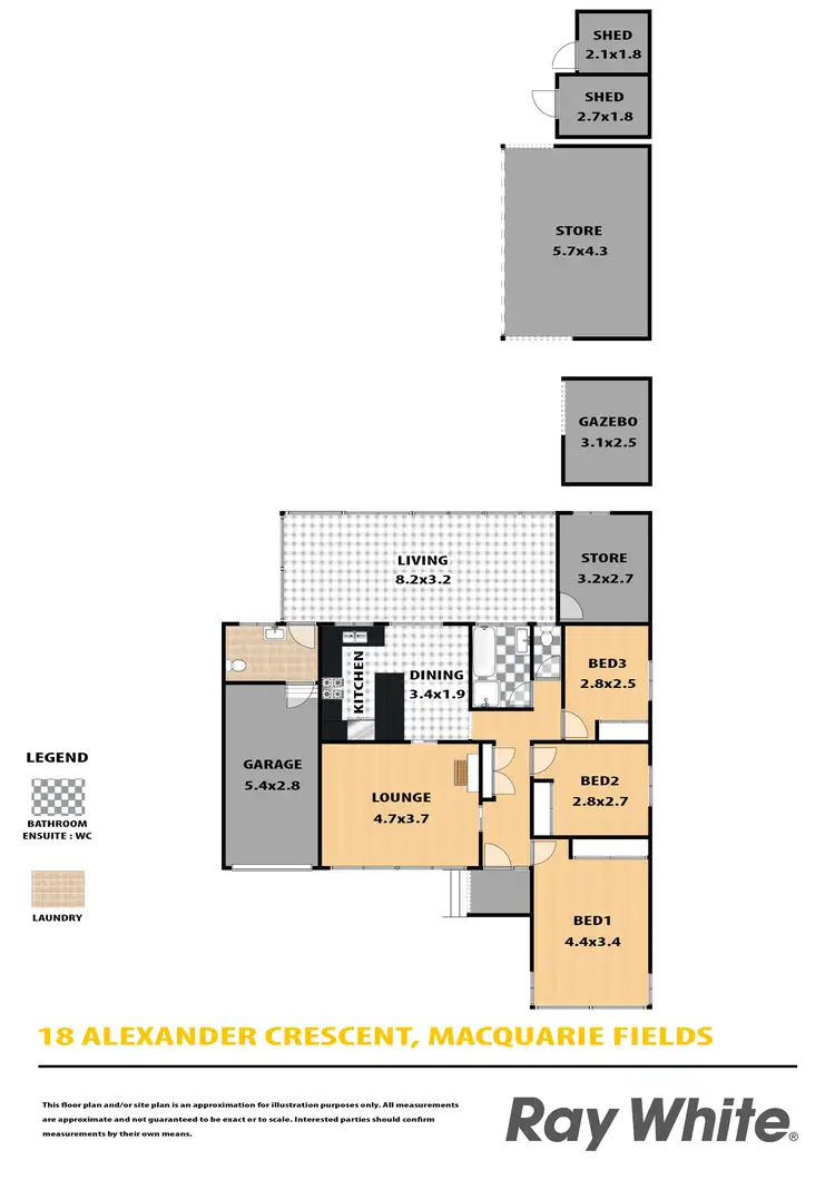 Floorplan of Homely house listing, 18 Alexander Crescent, Macquarie Fields NSW 2564