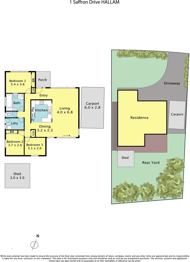 Floorplan of Homely house listing, 1 Saffron Drive, Hallam VIC 3803