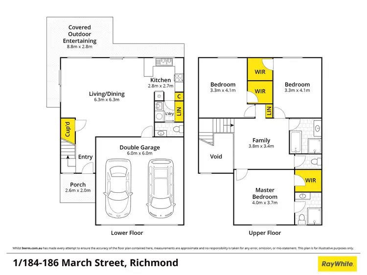 Floorplan of Homely townhouse listing, 1/184-186 March Street, Richmond NSW 2753