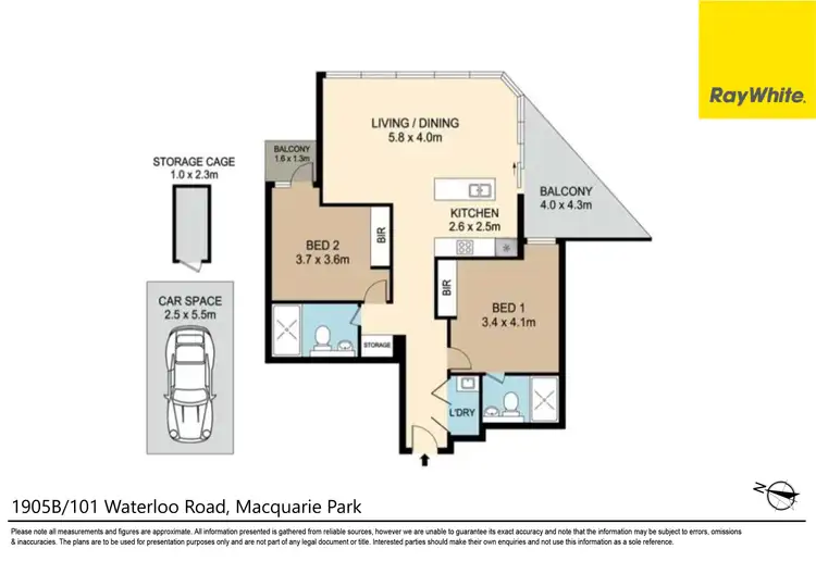 Floorplan of Homely unit listing, 1905B/101 Waterloo Road, Macquarie Park NSW 2113