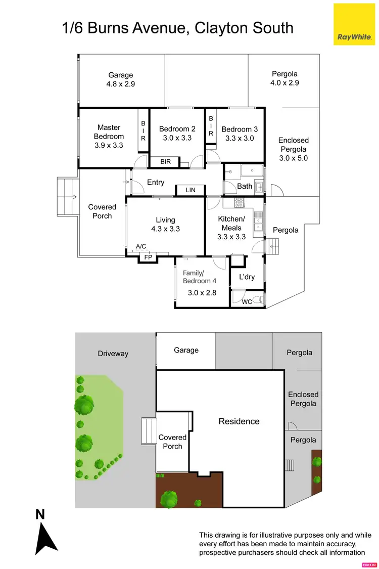 Floorplan of Homely unit listing, 1/6 Burns Avenue, Clayton South VIC 3169