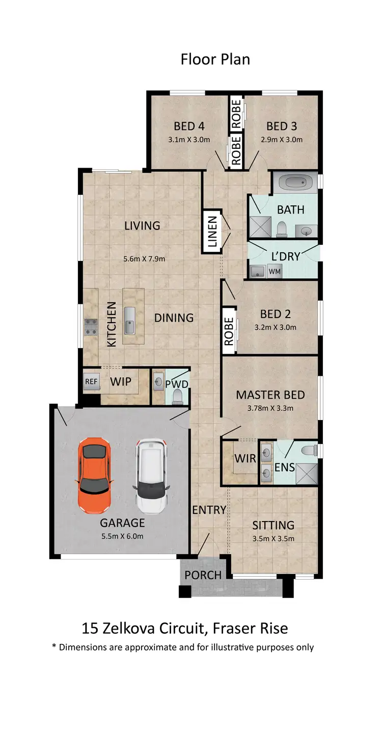 Floorplan of Homely house listing, 15 Zelkova Circuit, Fraser Rise VIC 3336