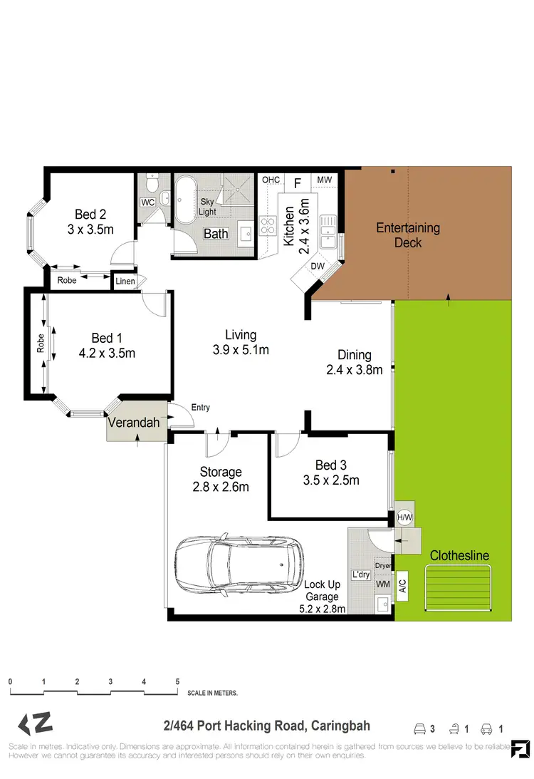 Floorplan of Homely villa listing, 2/464 Port Hacking Road, Caringbah South NSW 2229