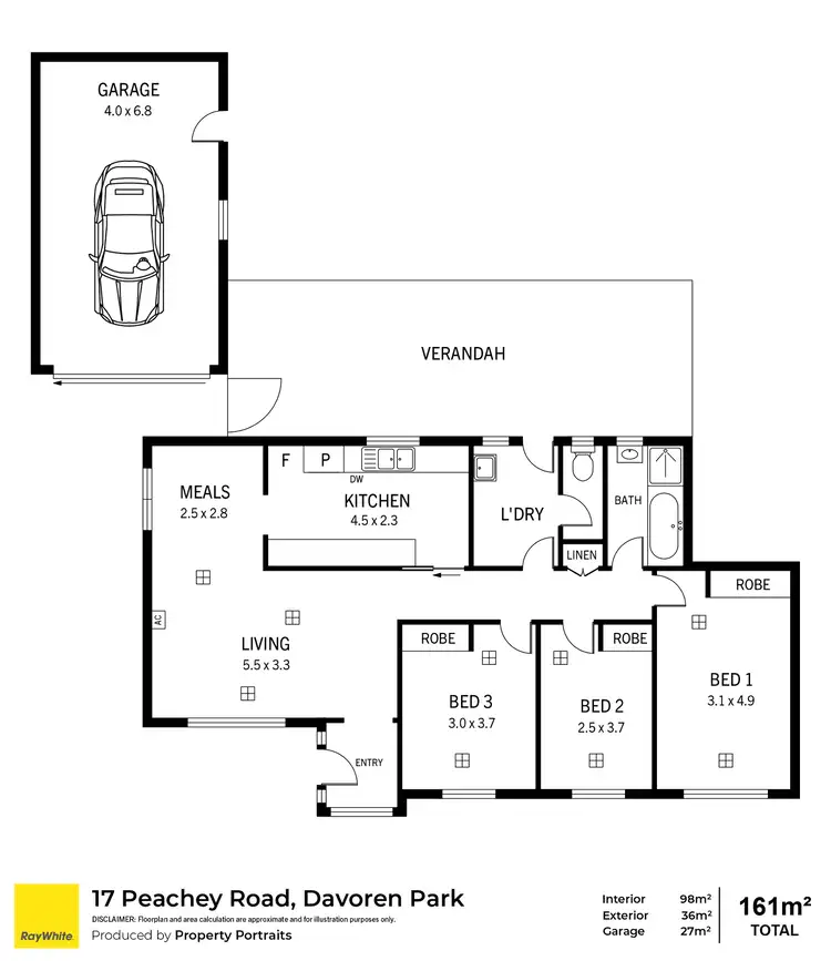 Floorplan of Homely house listing, 17 Peachey Road, Davoren Park SA 5113