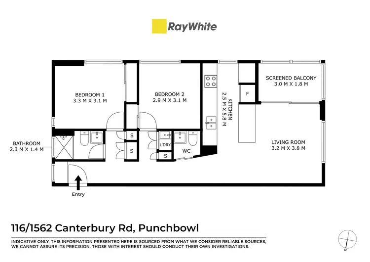 Floorplan of Homely unit listing, 116/1562 Canterbury Road, Punchbowl NSW 2196