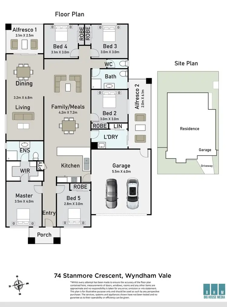 Floorplan of Homely house listing, 74 Stanmore Crescent, Wyndham Vale VIC 3024