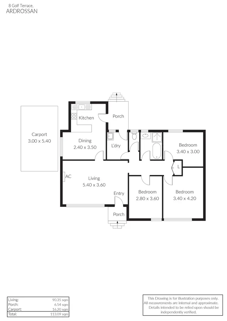 Floorplan of Homely house listing, 8 Golf Terrace, Ardrossan SA 5571