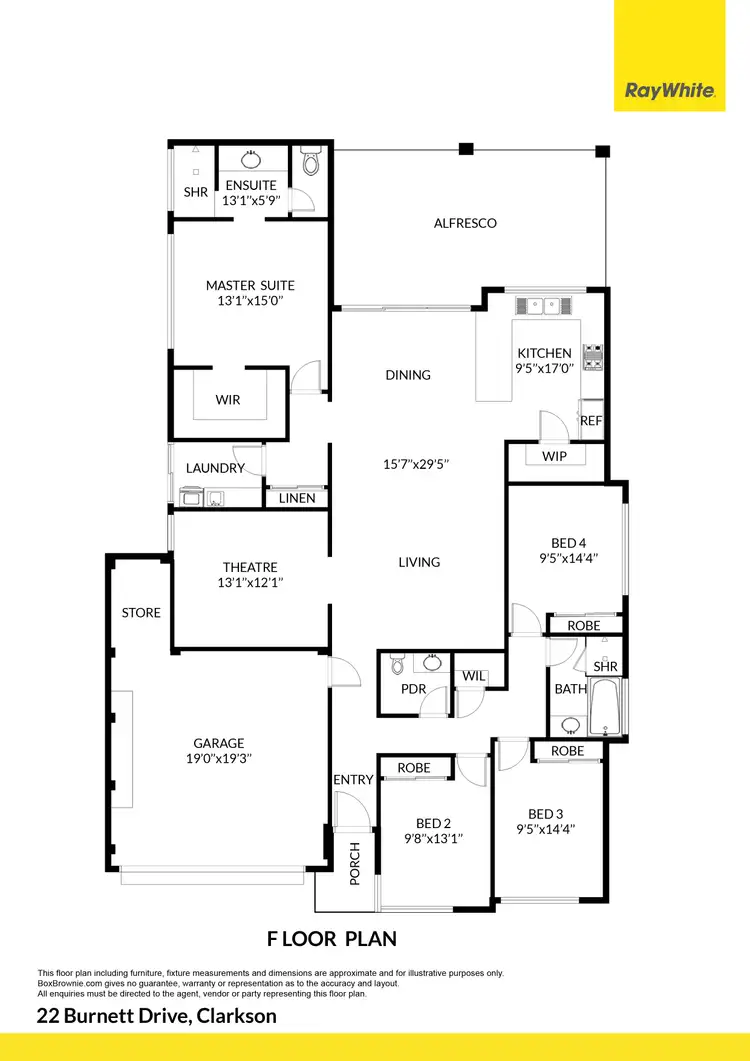 Floorplan of Homely house listing, 22 Burnett Drive, Clarkson WA 6030