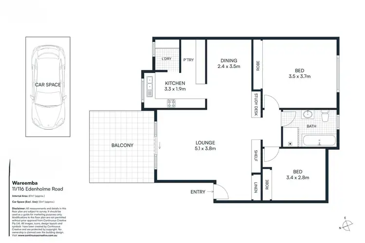 Floorplan of Homely apartment listing, 11/116-118 Edenholme Road, Wareemba NSW 2046