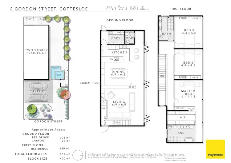 Floorplan of Homely house listing, 3 Gordon Street, Cottesloe WA 6011