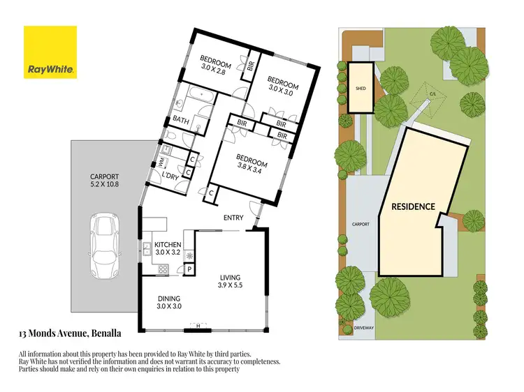 Floorplan of Homely house listing, 13 Monds Avenue, Benalla VIC 3672