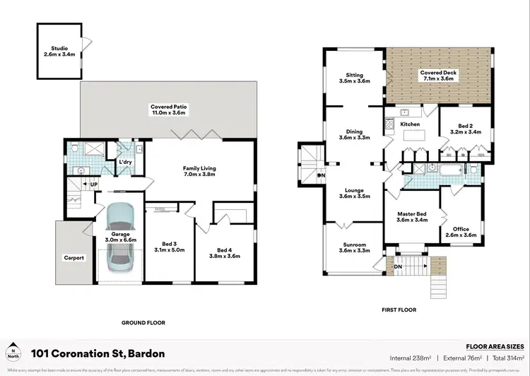 Floorplan of Homely house listing, 101 Coronation Street, Bardon QLD 4065