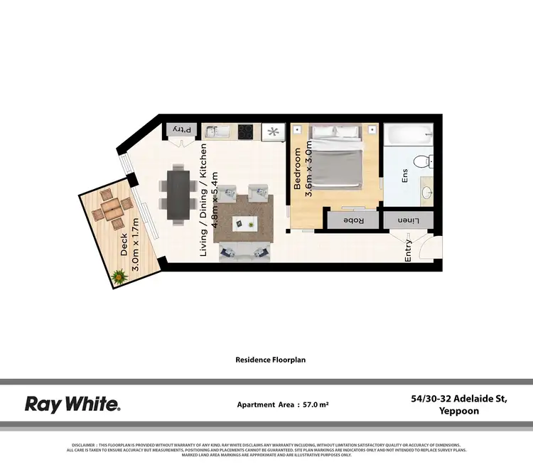 Floorplan of Homely apartment listing, 54/30-32 Adelaide Street, Yeppoon QLD 4703