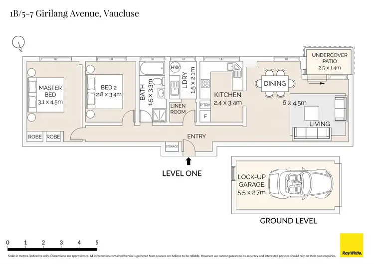 Floorplan of Homely apartment listing, 1B/5-7 Girilang Avenue, Vaucluse NSW 2030