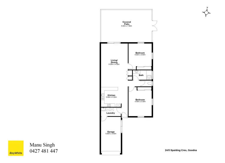 Floorplan of Homely townhouse listing, 24/5 Spalding Crescent, Goodna QLD 4300