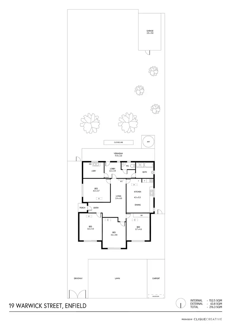Floorplan of Homely house listing, 19 Warwick Street, Enfield SA 5085